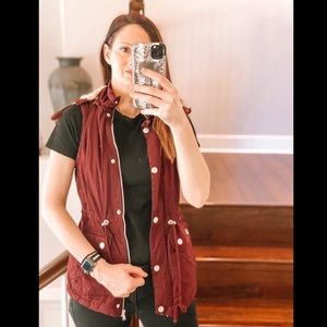 Purple Fur Lined Utility Vest